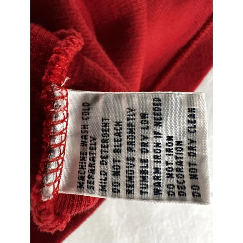 VTG 90s‎ Polo Ralph Lauren Sweater Mens Large Red Quarter Zip Cotton Pullover